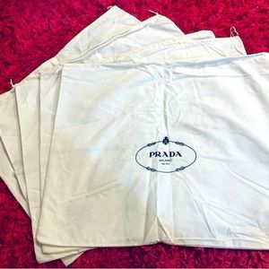 NEW PRADA XL DUST BAG (23" x 19") x 5 pieces
